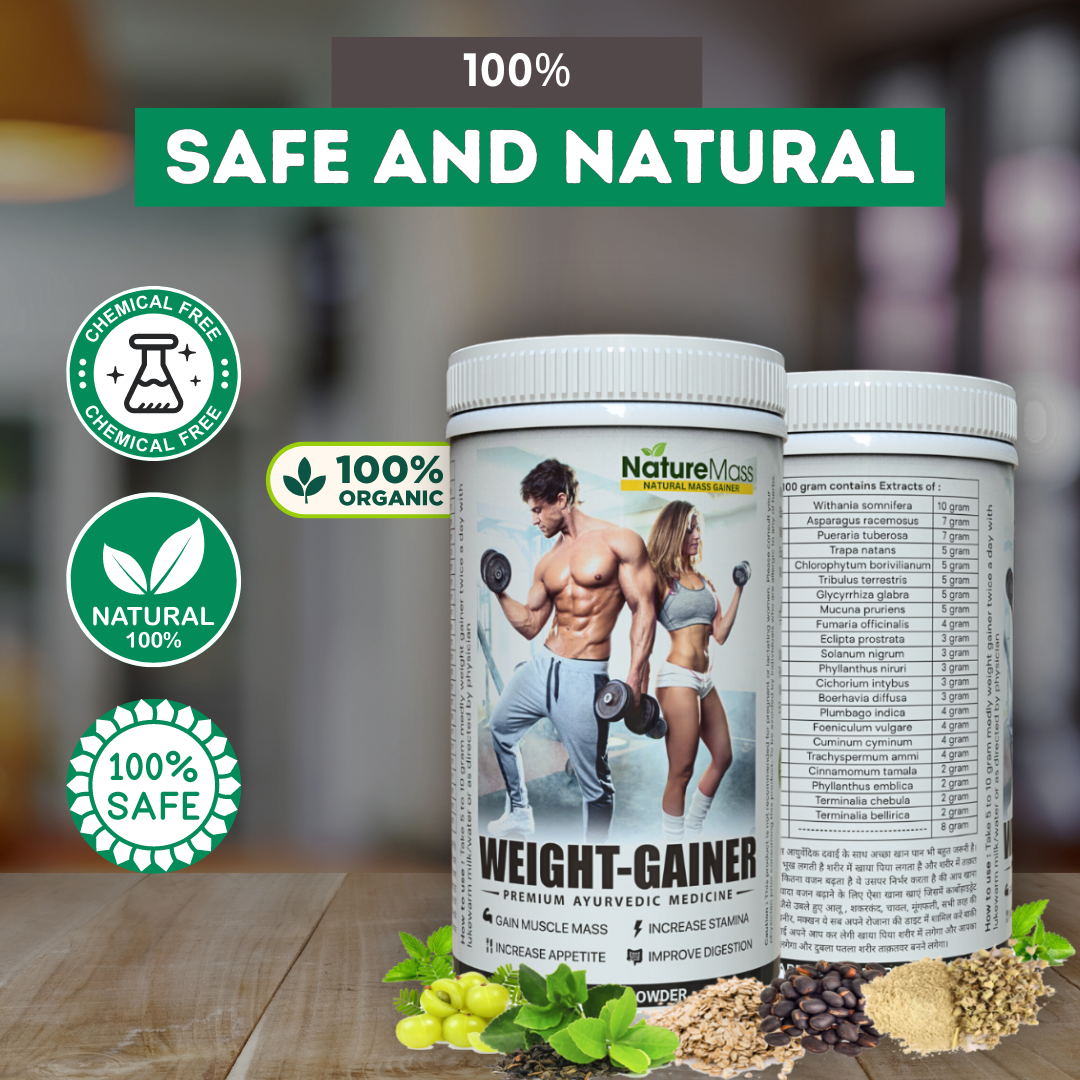 🌿NatureMass – Natural Mass Gainer | Ayurvedic Weight Gain Powder