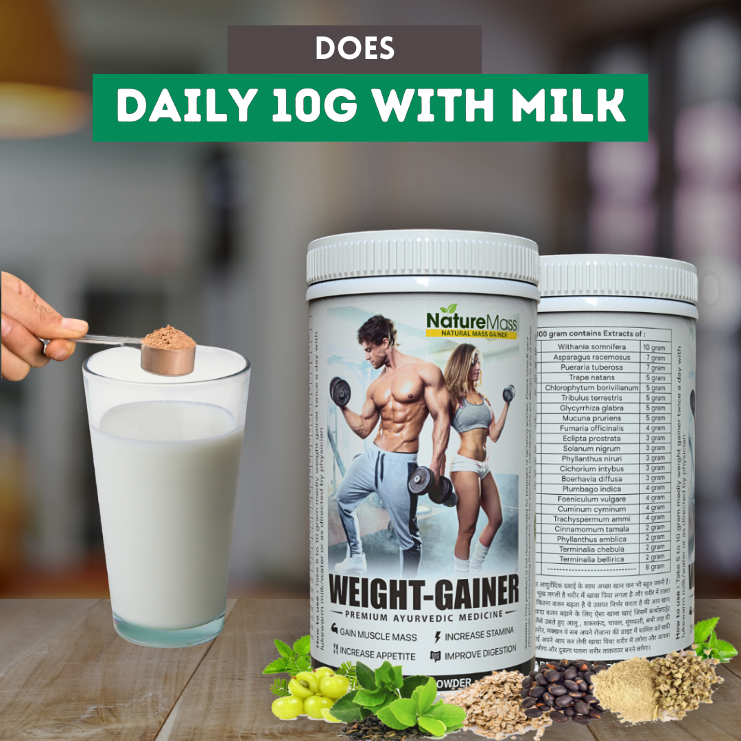 🌿NatureMass – Natural Mass Gainer | Ayurvedic Weight Gain Powder