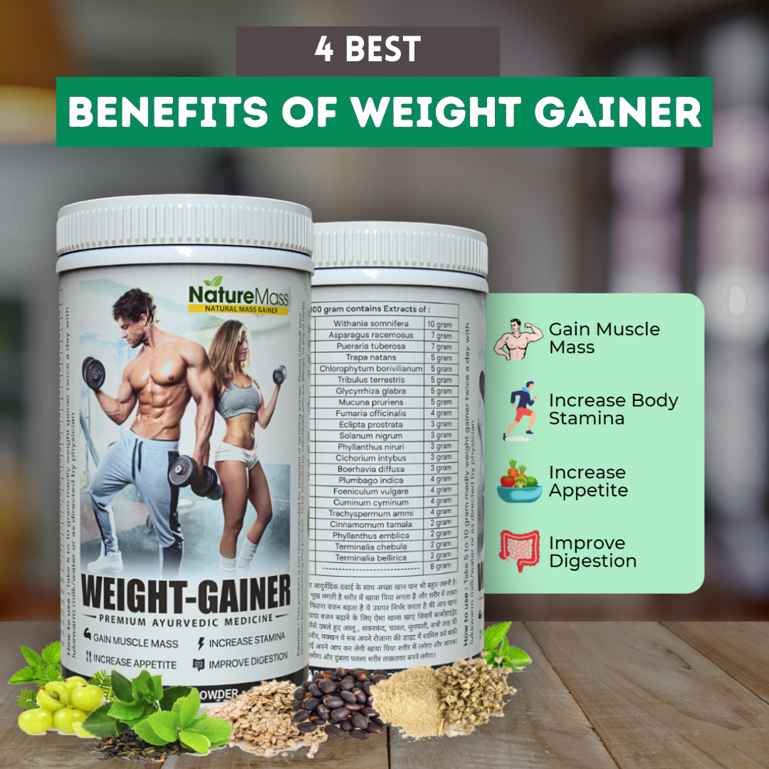 🌿NatureMass – Natural Mass Gainer | Ayurvedic Weight Gain Powder